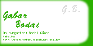 gabor bodai business card